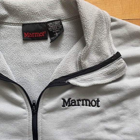 Marmot PolarTec Grey 1/2 Zip Fleece Sweatshirt - Picture 2 of 4